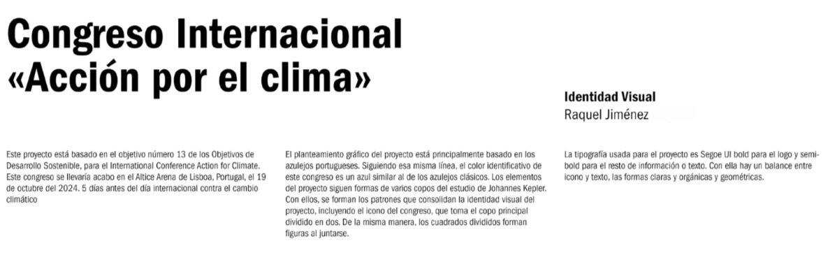 Poster for "Congreso Internacional Acción por el clima" project, containing mockups for branding.